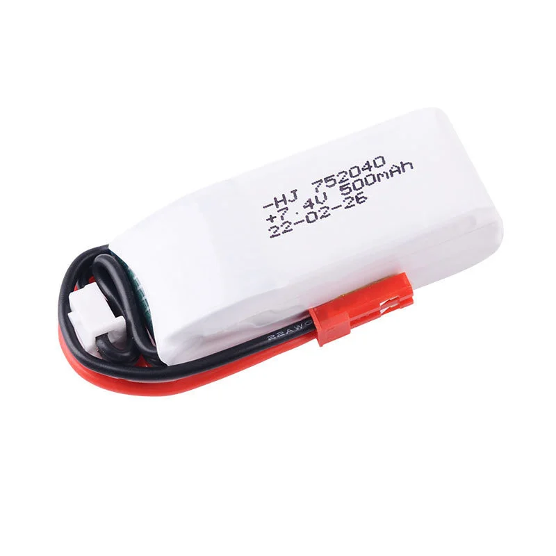 Batería Lipo HJ 2S para coche teledirigido, 7,4 V, 35C, 500mah, para Radiolink A560, ala fija, piezas de modelos de Juguetes Rc, batería recargable de 7,4 V + cargador - imagen 2