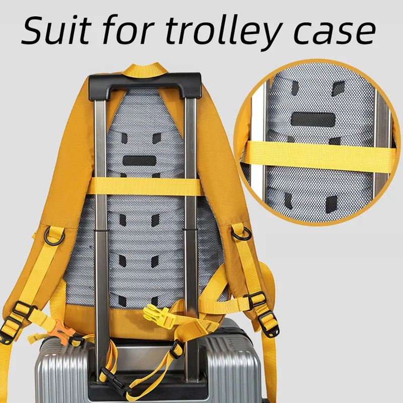 Mochila de viaje para senderismo al aire libre para hombres y mujeres, deporte, escalada, ciclismo, senderismo, mochila con cordón, bolsa reflectante para entrenamiento y correr - imagen 5