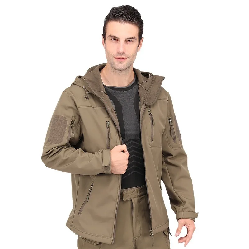 Cortavientos A6, chaqueta cálida para exteriores, chaqueta acolchada, camuflaje impermeable, ropa para hombre, chaqueta informal con múltiples bolsillos - imagen 5