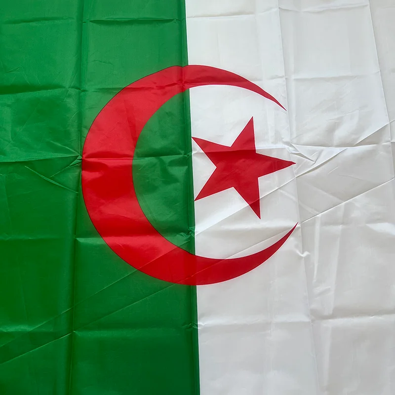 Bandera de Argelia colgante de alta calidad, 90x150cm, 100% poliéster, decoración - imagen 3