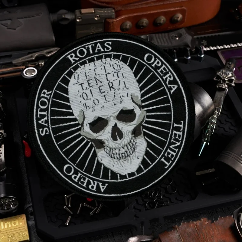 Parche táctico de moral "La gran sower gira la prenda la semilla de la vida", gancho y bucle con estampado de calavera, insignia militar, pegatinas para mochila