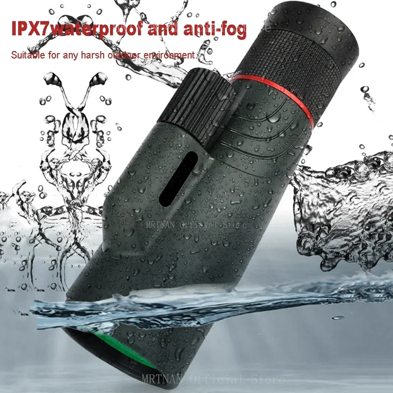 Telescopio Monocular HD con Zoom 10-20x50 para acampar, potente telescopio de larga distancia con trípode, Clip para teléfono para ver binoculares de caza de aves - imagen 5