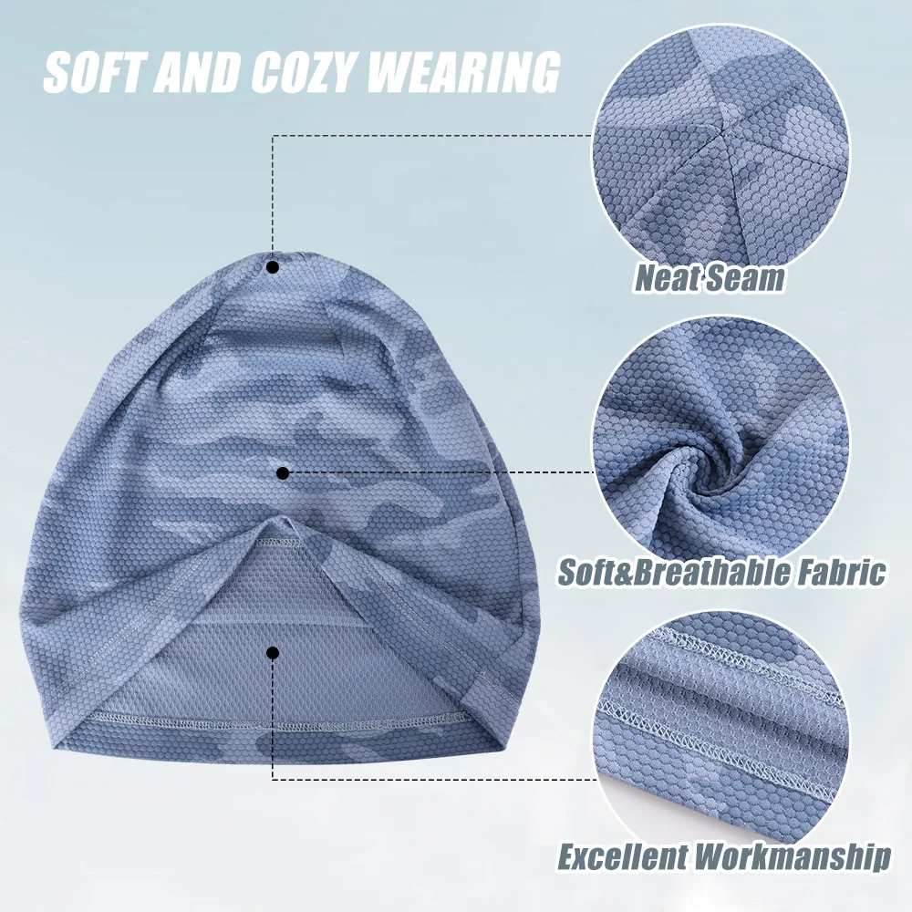 Gorro de ciclismo con calavera para hombre, gorro de seda de hielo, transpirable, absorción del sudor, para ciclismo al aire libre - imagen 5