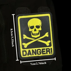 Brazalete táctico calavera peligro – Velcro MOLLE