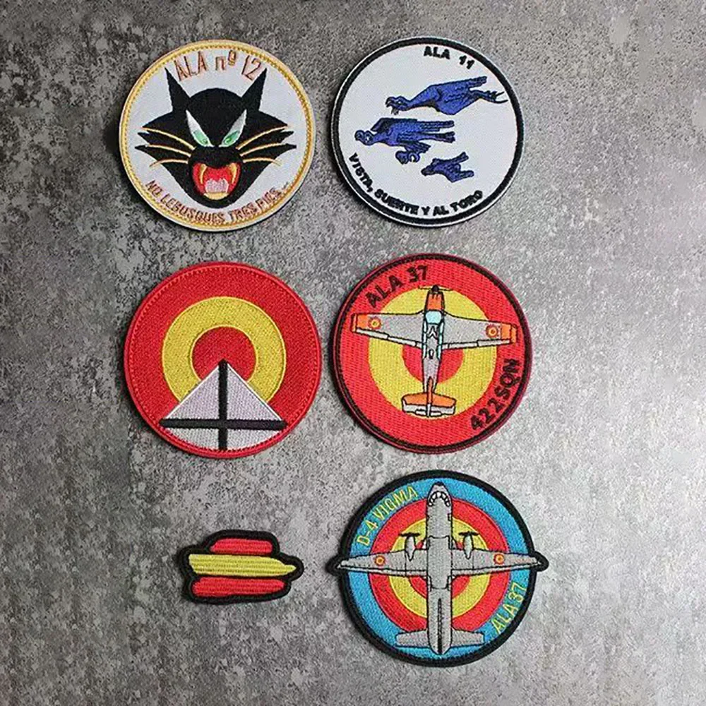 Parche bordado táctico militar de España, parches de motocicleta para ropa, insignia de gancho y bucle de 37 rayas, insignias de apliques del ejército - imagen 2