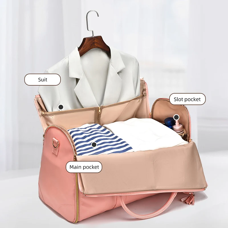 Bolso de hombro plegable para gimnasio, bolsa cruzada impermeable para Entrenamiento de natación, Yoga, deporte, traje, bolsillo de almacenamiento, bolso de viaje grande - imagen 3