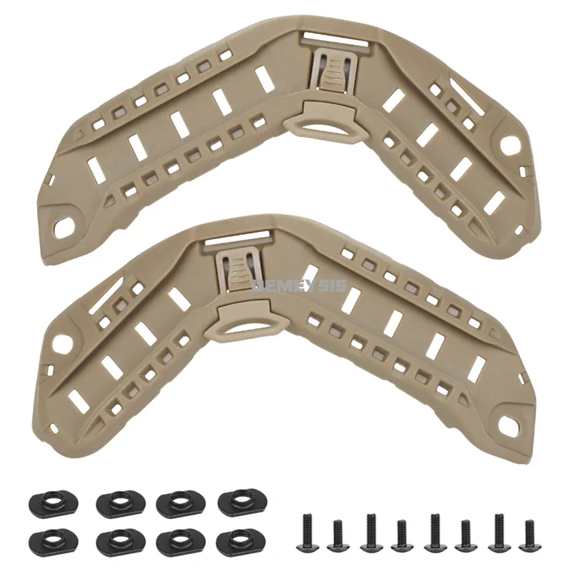 Rieles de guía lateral para casco táctico, adaptador de riel de arco rápido CS para Paintball, accesorios para cascos de corte alto SF, 1 par - imagen 3