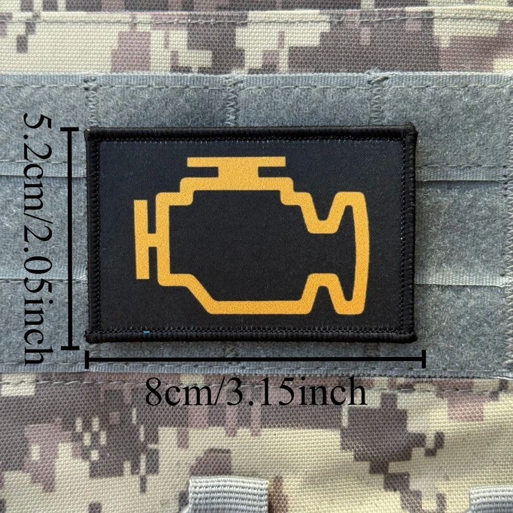 Parche Táctico de Morale Militar con Diseño de Motor, Parches de Airsoft con Gancho y Bucle para Ropa, Mochila, Adhesivo - imagen 2