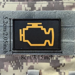 Parche táctico de moral militar diseño motor con velcro para Airsoft
