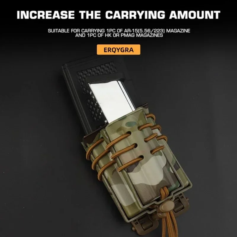 ERQYGRA bolsa táctica urbana 9mm M4 revista caza tiro Molle sistema accesorios Wargame funda equipo deportivo al aire libre - imagen 3