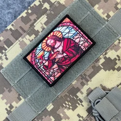 Parche Táctico de Jesucristo, Parches Cristianos Impresos con Gancho y Bucle para Ropa, Equipo Militar, Adhesivo para Casco