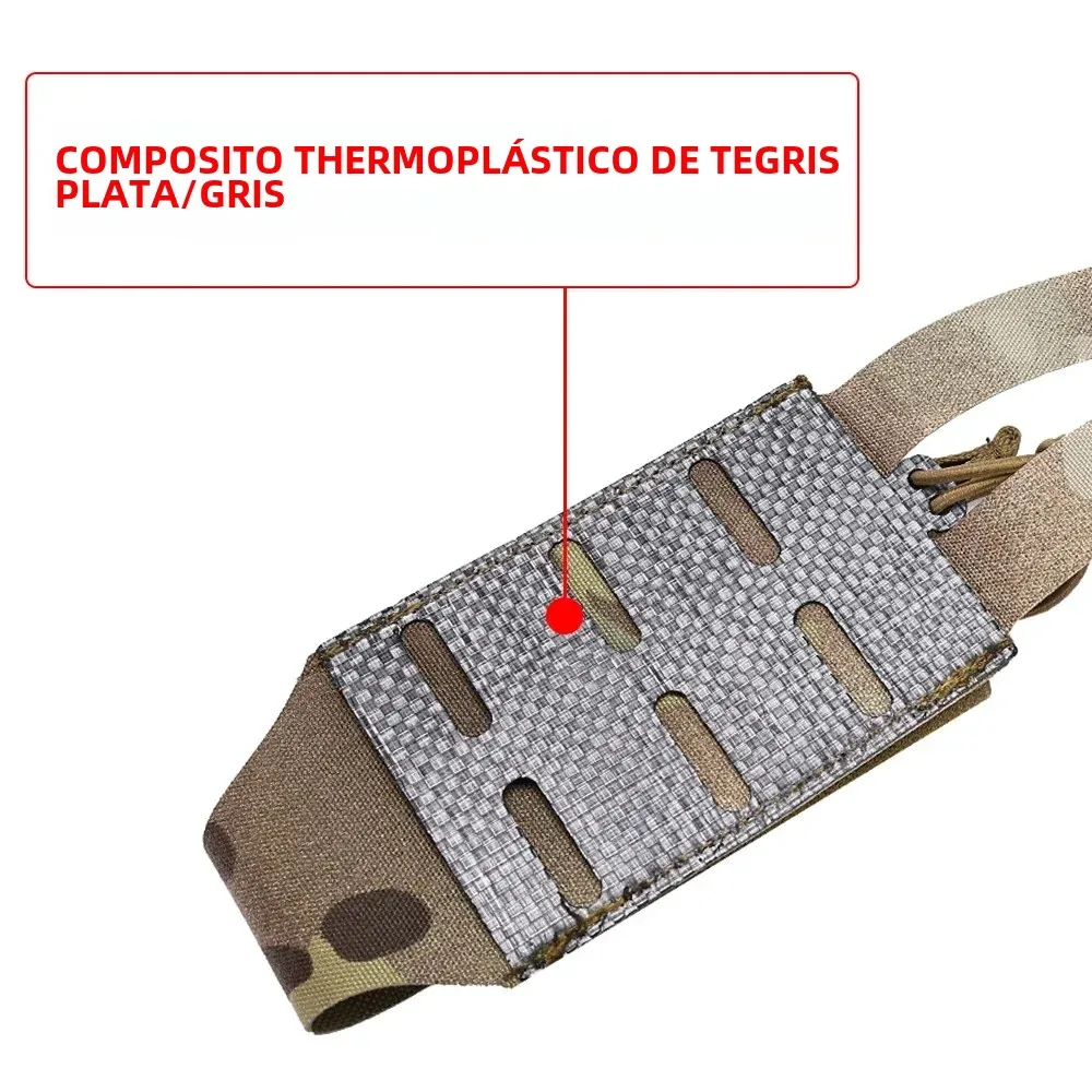 Bolsa táctica elástica individual Mag Molle de 5,56 MM y 7,62 MM, sistema de tiro de Paintball CS, funda para revista Tegris M4 AK de nailon para caza - imagen 5