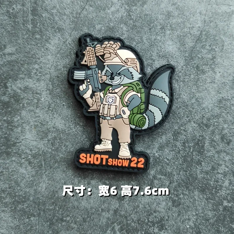 Parche de PVC para casco, insignia táctica de moral, Cráneo, soldado, con gancho y bucle, visión nocturna, mochila, emblemas, disparos militares - imagen 2