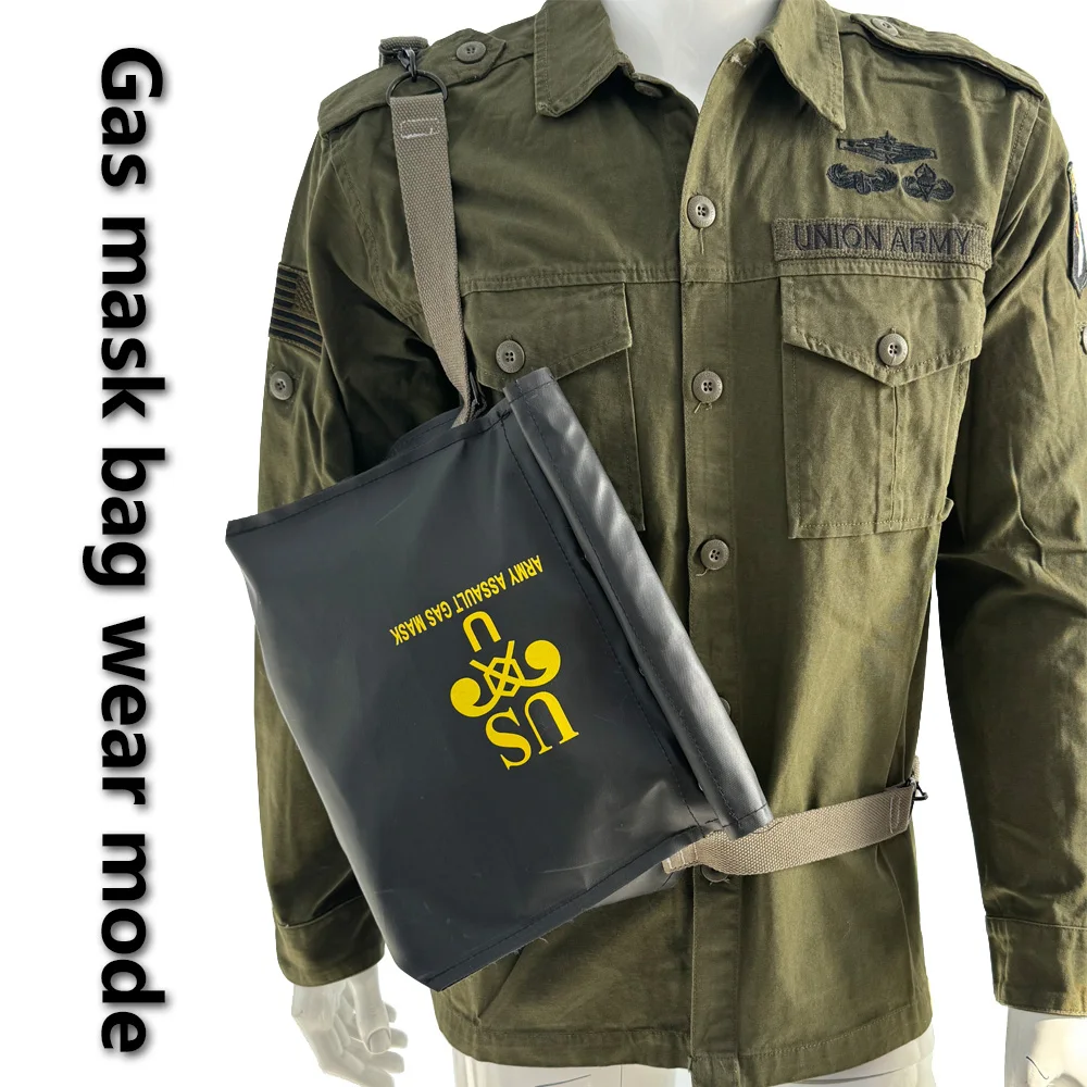 Máscara de Gas del Ejército de EE. UU. de la Segunda Guerra Mundial, bolsa táctica antóxica, excedente militar, equipo Vintage para exteriores, paquete de máscara de Gas táctica