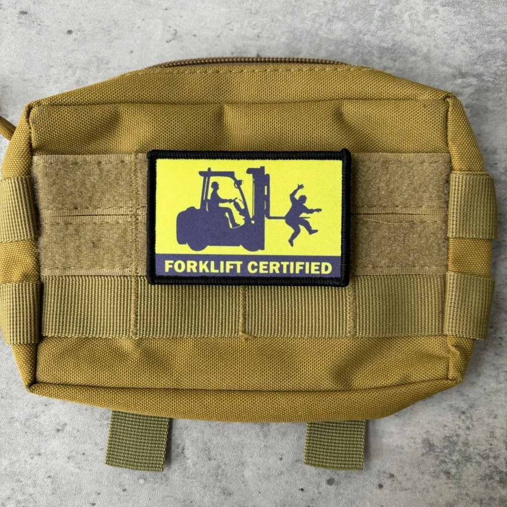 Parche táctico Meme certificado para montacargas, parches divertidos de gancho y bucle, brazalete de EE. UU., insignia de moral del ejército militar, pegatinas para mochila - imagen 4