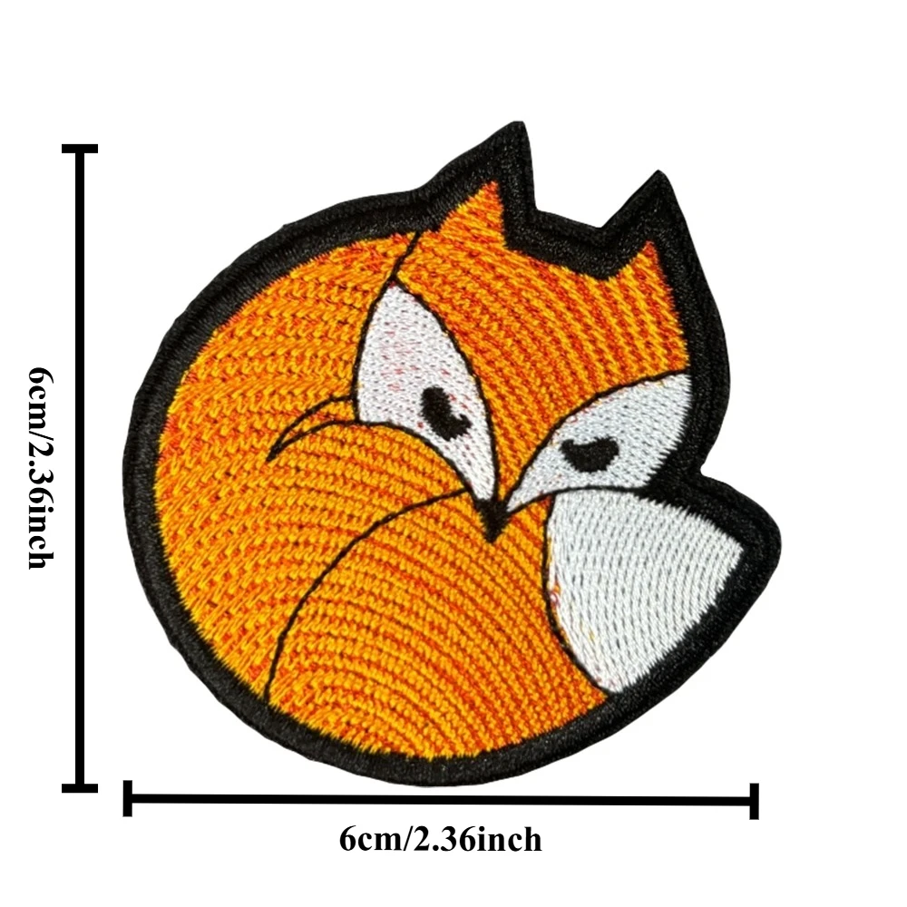 Parche táctico con icono de zorro tímido para ropa, insignia de moral militar, pegatinas para mochila, brazalete con gancho y bucle bordado, aplique para casco - imagen 3