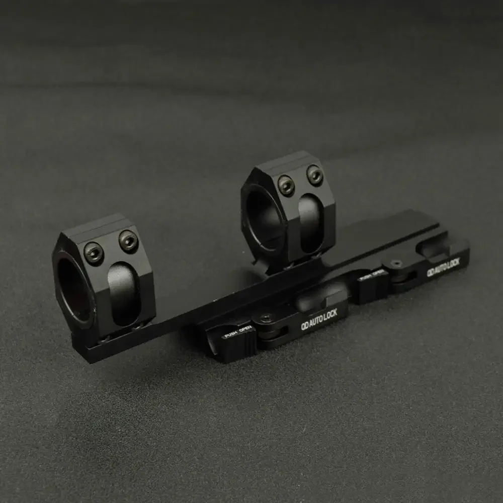 Anillos de montaje para mira telescópica de Rifle de liberación rápida automática QD de caza, voladizo de 30mm y 25,4mm para anillo táctico óptico de riel Picatinny de 20mm - imagen 3