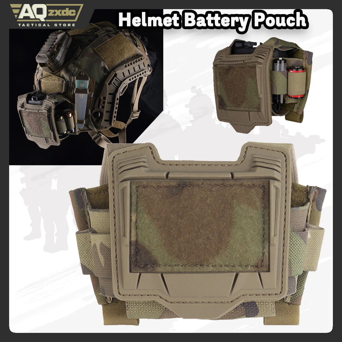 AQzxdc Bolsa táctica para batería de casco, bolsa para contrapeso, paquete de batería para casco, bolsa de peso de equilibrio con gancho y bucle para juego exterior