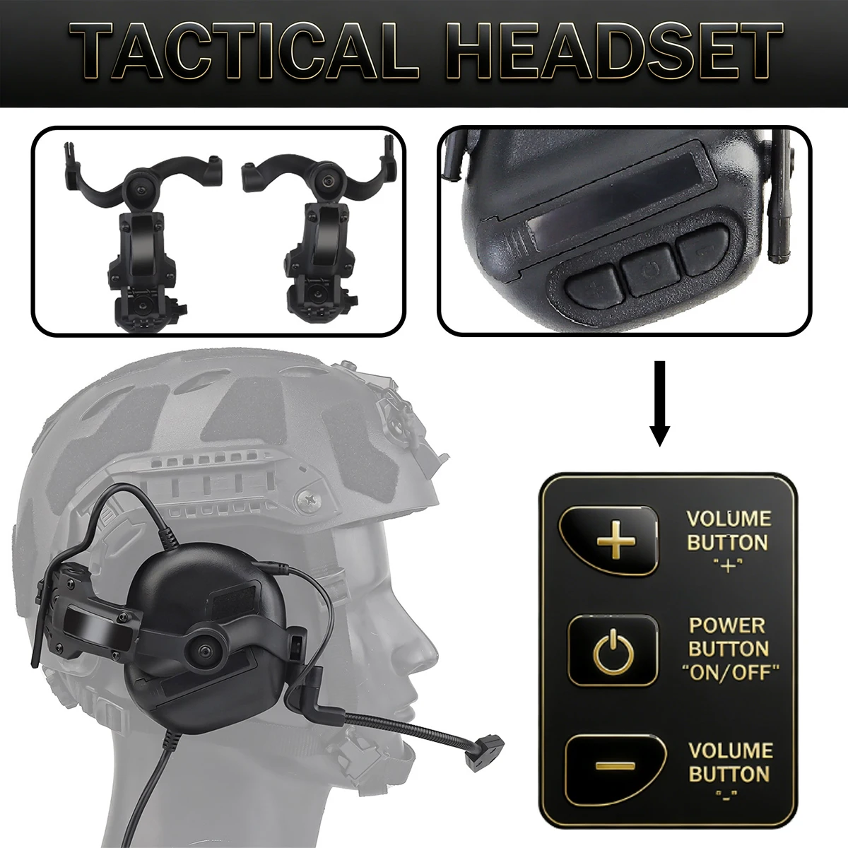 Conjunto de casco táctico Airsoft con máscara facial LED Cyber Punk, auriculares de comunicación, gafas con tapa, linterna para Paintball - imagen 2