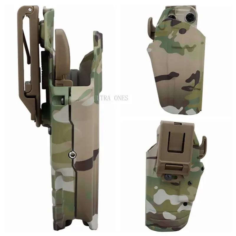 Funda para pistola táctica mano derecha Paintball caza Airsoft funda de pistola ajustable para GLOCK17L 34 35 40 41 CZ75 S & W1911'S - imagen 5