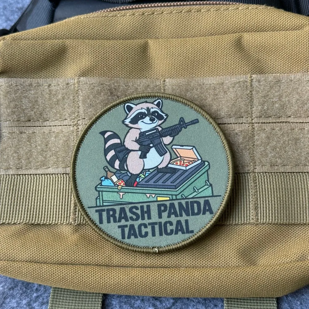 Parche táctico Trash Panda mapache divertido para EDC y mochilas - imagen 4