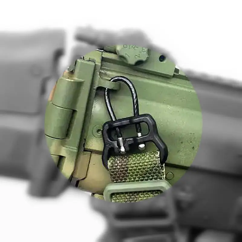 Cable táctico de acero en forma de U, hebilla de correa multiusos de un solo y doble punto, correa de cámara, hebilla de repuesto de liberación rápida