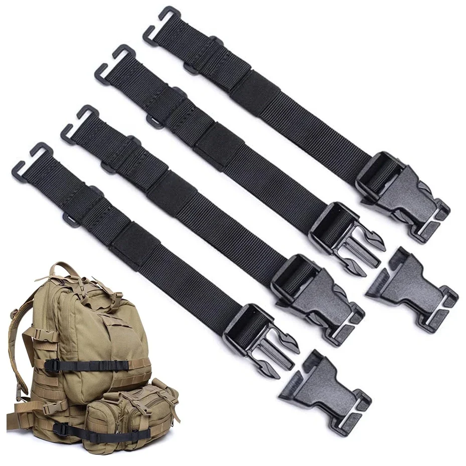 Sistema de nivel táctico Rush, correas de mochila Molle portátiles, accesorios para acampar al aire libre, senderismo y montañismo, 4 Uds. - imagen 2