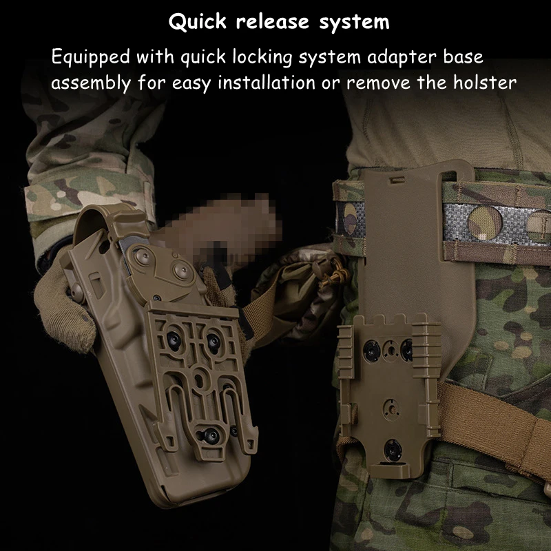 Funda de pistola táctica para MK-17 P320, fundas de pierna de liberación rápida para caza al aire libre, tiro M17, transporte de pistola de mano derecha - imagen 2