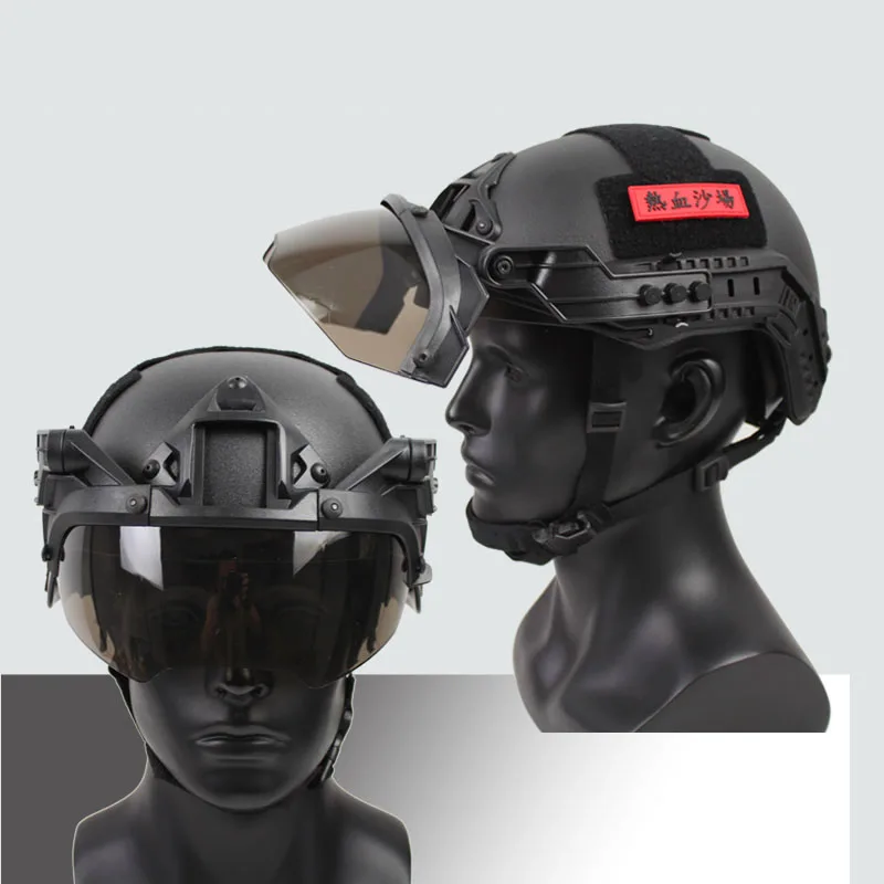 Casco FAST MICH táctico visera gafas protección antidisturbios - imagen 2