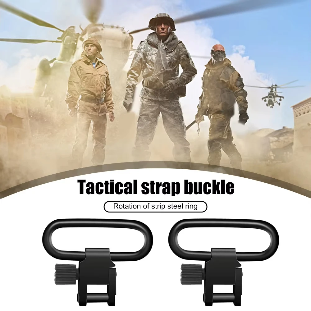 DIZETION-Kit de hebillas de correa giratoria QD de 1 pulgada, adaptador de montaje giratorio para Rifle táctico, anillo de montaje desmontable, 2/4 Uds. - imagen 2