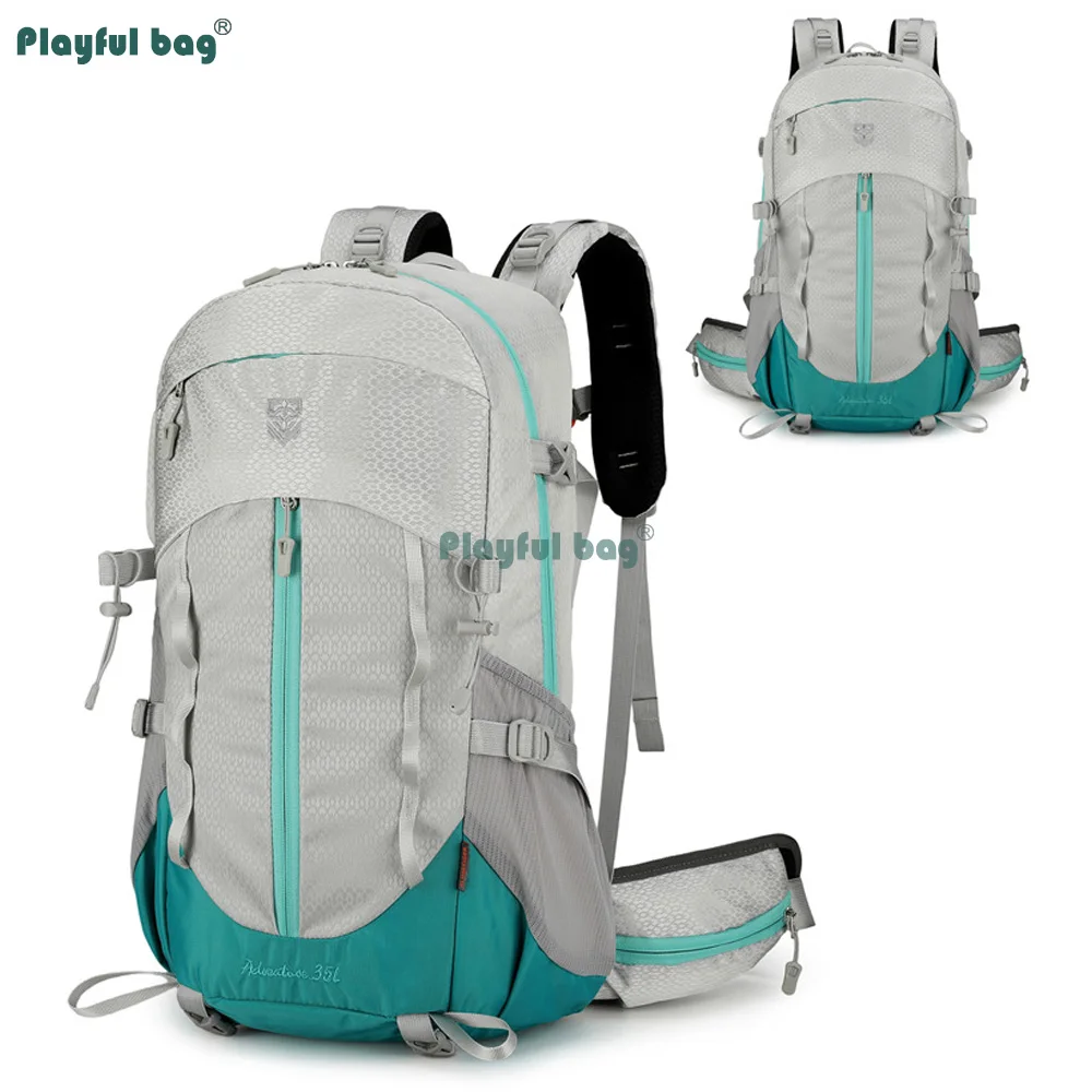 Mochila de trekking liviana - Mochila de senderismo de gran capacidad con cubierta para la lluvia - Mochila deportiva para acampar al aire libre AVA345 - imagen 5