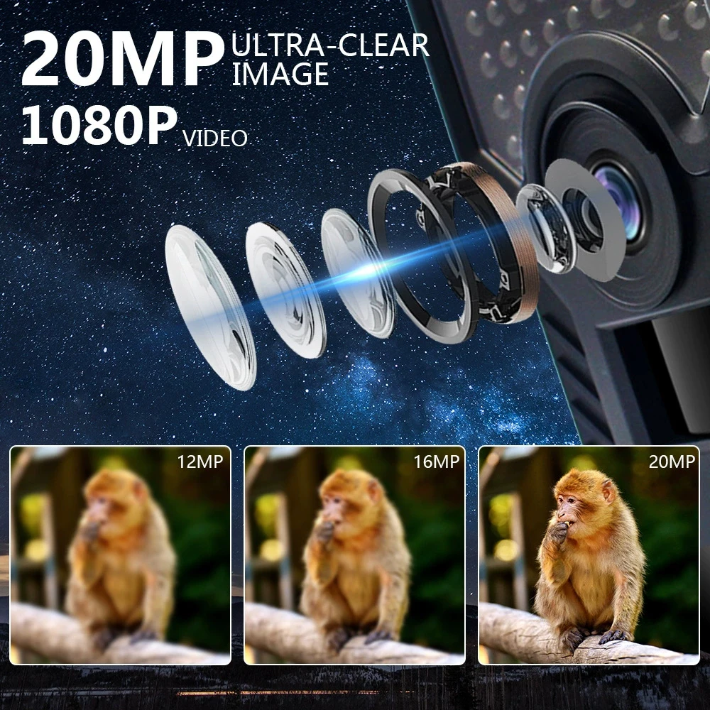 Cámara de rastreo PR200 PRO de 16MP, videocámara de caza Led Ir de 940nm, Ip54, impermeable, visión nocturna, trampa para fotos, exploración silvestre, 49 unidades - imagen 3