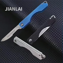 Mini bisturí plegable de acero inoxidable para bolsillo y al aire libre