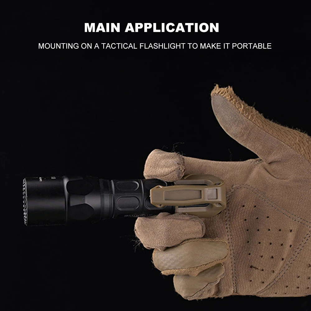 Adaptador de Clip de transporte para linterna táctica, multifunción, militar, caza, Paintball, Airsoft, accesorios - imagen 3