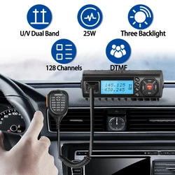 Walkie talkie móvil Abbree AR-218 doble banda VHF UHF DTMF