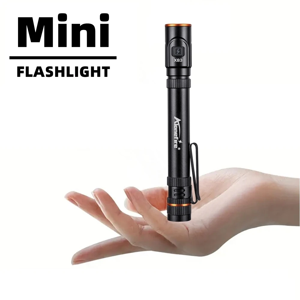 Mini linterna Led de alto brillo, linterna con imán recargable por USB, linterna con Clip para bolígrafo fresco, luz de iluminación de emergencia para acampar al aire libre y senderismo - imagen 2