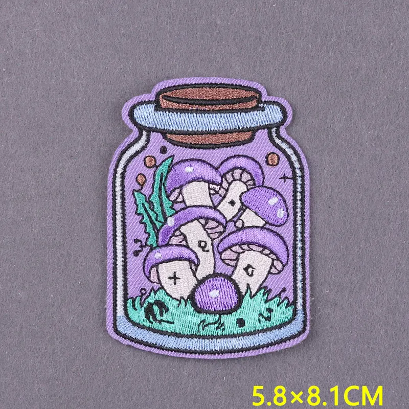 Parches bordados de bola mágica para planchar en la ropa, rayas, ropa gótica, parches termoadhesivos, insignias en la decoración de la mochila, bricolaje - imagen 4