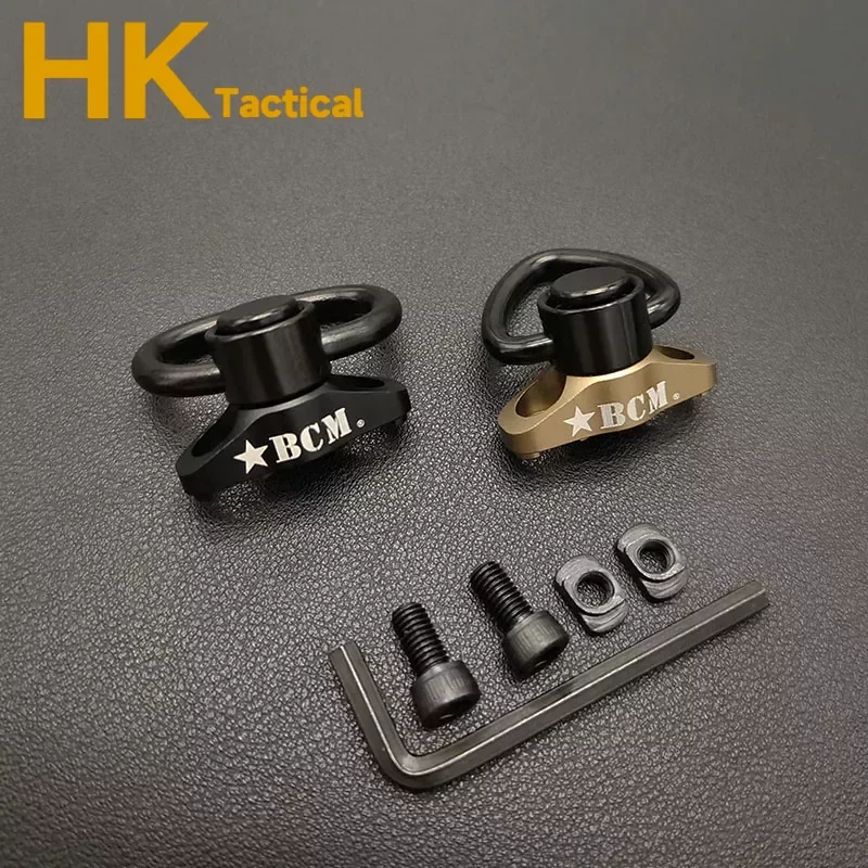 Adaptador giratorio de cabestrillo de Metal BCM QD, montaje de riel, correa de M-LOK, hebilla, bucle, botón de liberación rápida, accesorios de caza de alta calidad - imagen 4