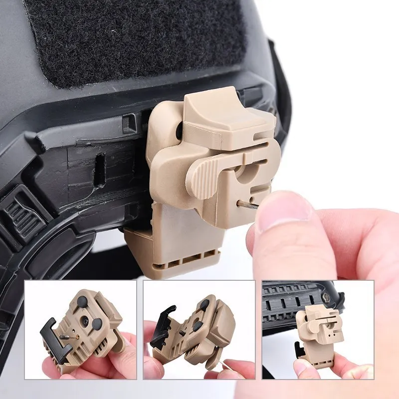 WADSN-juego de luces LED para casco táctico, linterna láser de punto rojo IR para arma, Airsoft, caza, supervivencia, Gen 3 - imagen 4