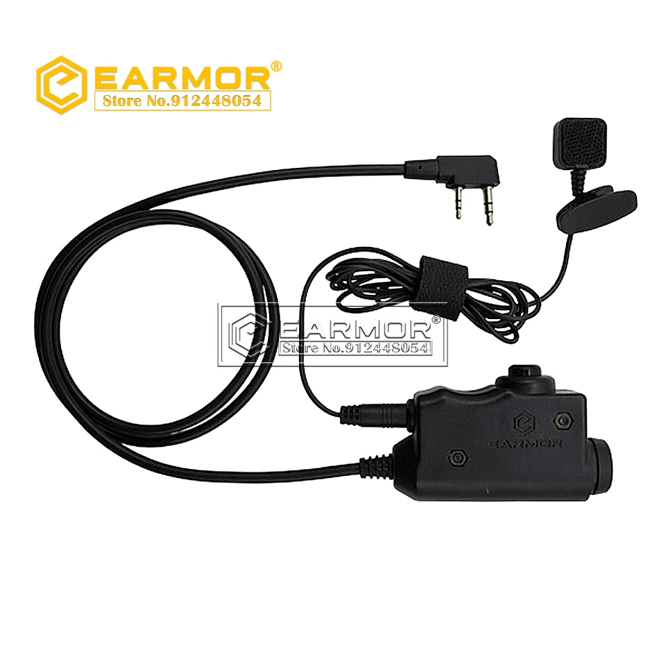 EARMOR-adaptador M52 PTT para auriculares de comunicación táctica, adaptador PTT para Airsoft Earmor MSA Sordin - imagen 2