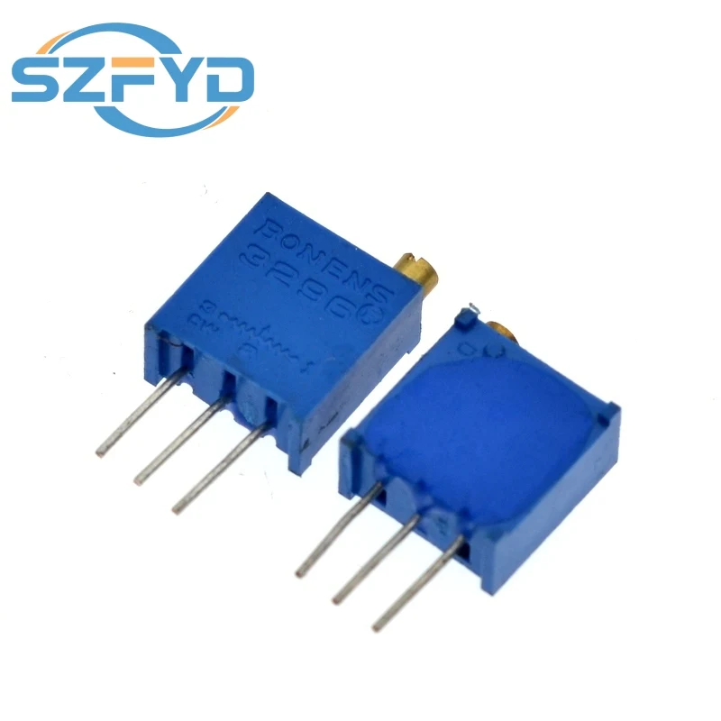 50 unids/lote 3296W Kit de potenciómetro recortador multivuelta alta precisión 3296 resistencia Variable con caja gratis Kit electrónico Diy - imagen 3