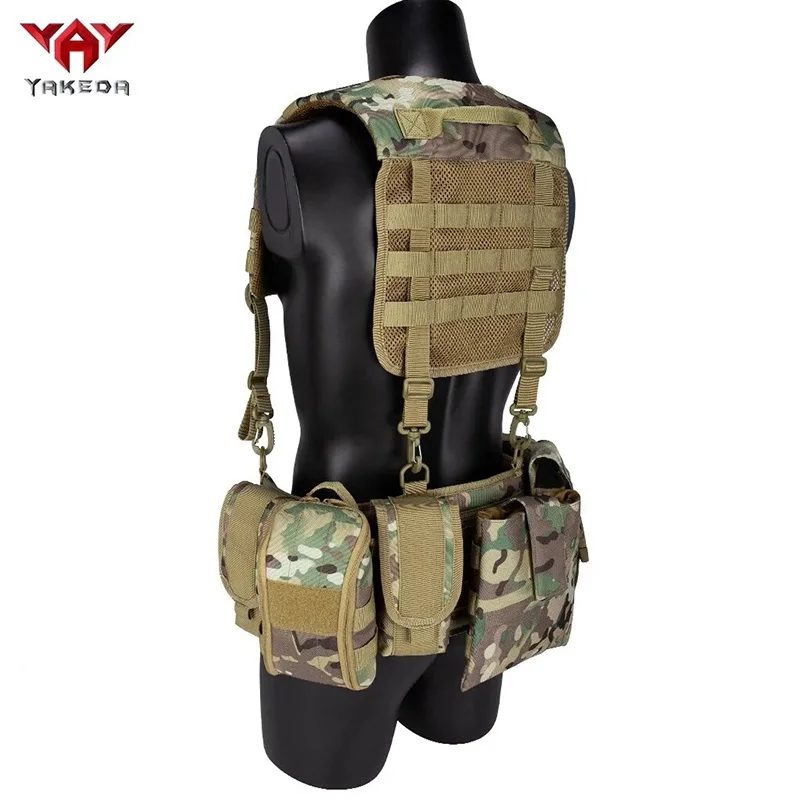 YAKEDA Chaleco de camuflaje para adiestramiento al aire libre, accesorios multifuncionales, chaleco de equipo