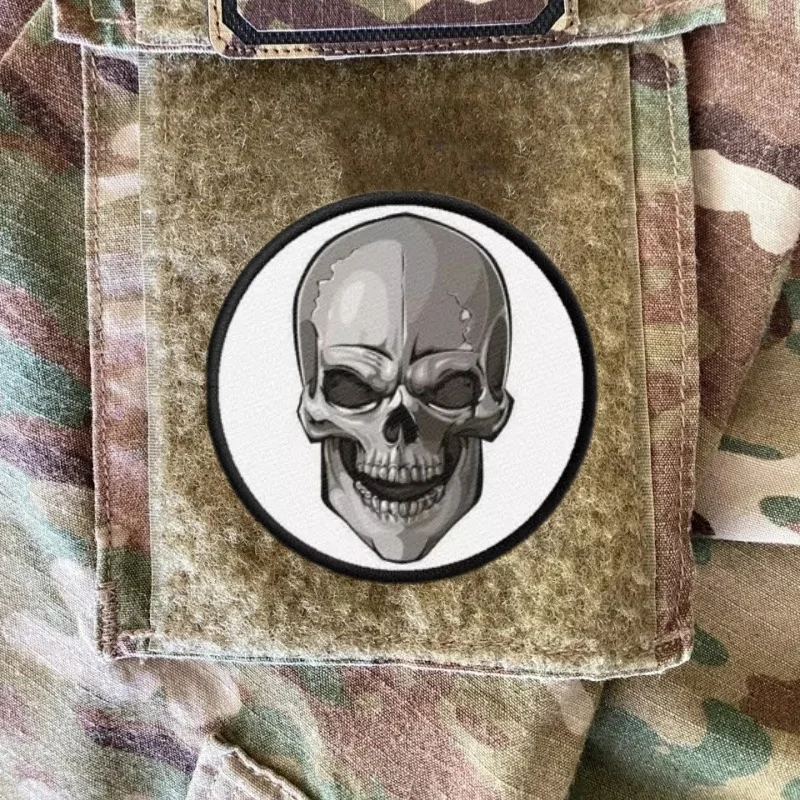 Insignia de moral táctica de calavera, parche impreso con gancho y bucle, parches militares, pegatinas para mochila, apliques para ropa, sombreros - imagen 5