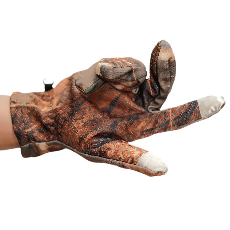 Guantes de camuflaje para hombre y mujer, manoplas biomiméticas para caza, montar, correr, ciclismo, pantalla táctil de silicona, antideslizantes y transpirables - imagen 2