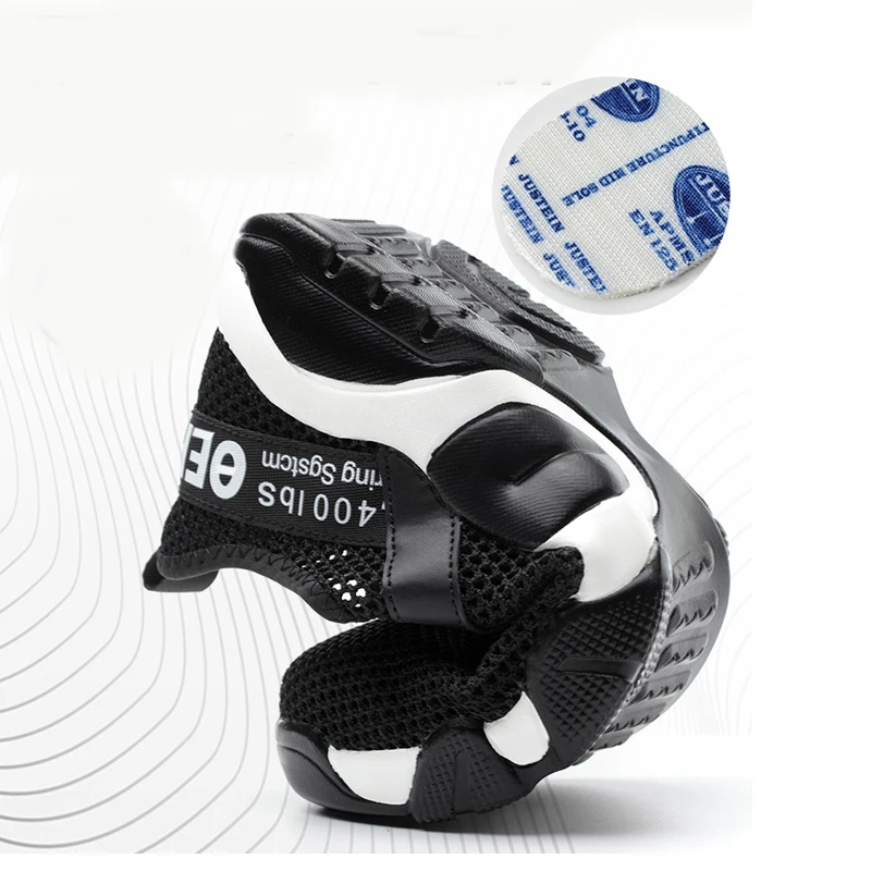 Zapatos de seguridad para hombre, sandalias de trabajo ligeras y transpirables, antigolpes, con punta de acero y malla única, para verano - imagen 2