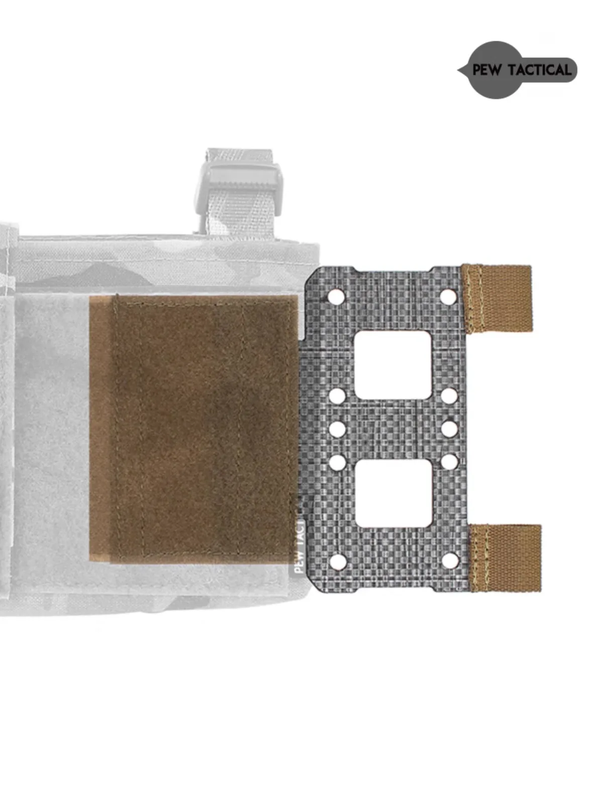 PEW TACTICAL SS D3 Pecho colgante ala lateral MOLLE plataforma de expansión soporte para cuchillo táctico tablero en T de 12 capas - imagen 3