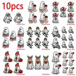 Parche bordado Halloween fantasma – Termoadhesivo para planchar