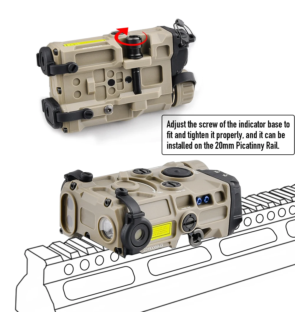 Un diagrama de una cámara con tornillo e instrucciones