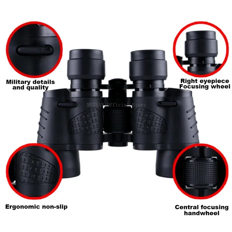 Binoculares 80X80 de largo alcance 15000m HD telescopio de alta potencia lente de vidrio óptico poca luz impermeable para deportes de caza alcance - imagen 5