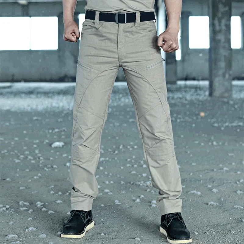 Pantalones tácticos militares para hombre, pantalones Cargo impermeables, transpirables, negros, resistentes al desgaste, ropa de trabajo al aire libre - imagen 4